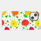 Etui iPhone 13 motif, fruits, orange (Verso Horizontal)