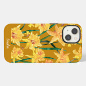 Etui iPhone 13 Motif jonquille d'été personnalisé (Verso Horizontal)