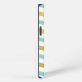 Etui iPhone 13 motif monogramme & chevron (Côté droit)