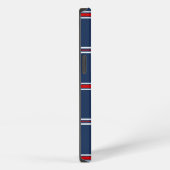 Etui iPhone 13 Motif Nautique Rouge Blanc Et Bleu (Côté droit)