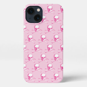Etui iPhone 13 Motif Pink Crâne Et Crossbones