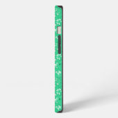 Etui iPhone 13 Motif rose vert (Côté gauche)