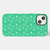 Etui iPhone 13 Motif rose vert (Verso Horizontal)