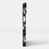 Etui iPhone 13 Motif sans couture avec libellules d'or (Côté droit)
