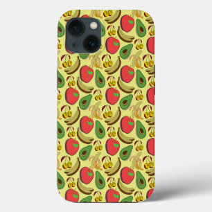Etui iPhone 13 Motif sans couture de fruits tropicaux colorés