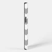Etui iPhone 13 Motif Zigzag Gris (Côté droit)