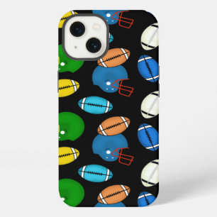 Etui iPhone 13 Motifs de thème sportif de ballons et de casques d
