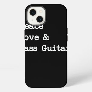 Etui iPhone 13 Musicien de guitare basse Paix Amour & Guitaris