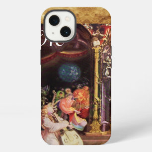 Etui iPhone 13 NATIVITÉ AVEC LES ANGES - MAGIE DE NOËL monogramme