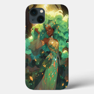 Etui iPhone 13 Nature Déesse Imaginaire afro-américain Art