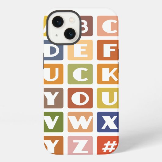 Etui iPhone 13 Naughty Alphabets coque iphone (Verso)