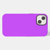 Etui iPhone 13 néon clair solide fluorescent violet (Verso Horizontal)