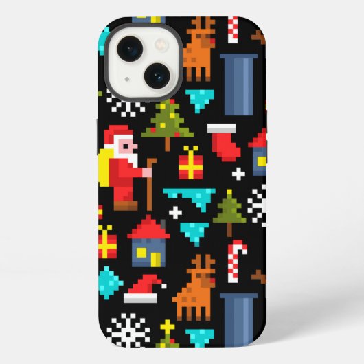 Etui iPhone 13 Noël Pixel (Verso)