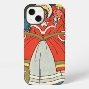Etui iPhone 13 Noël vintage, une famille chantant des chants de N