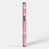 Etui iPhone 13 Nœuds de Noël roses (Côté droit)