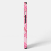 Etui iPhone 13 Nœuds de Noël roses (Côté gauche)