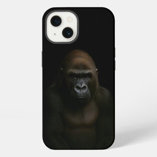 Etui iPhone 13 Noir 4 Luxe iPhone 13, Gorille (Verso)