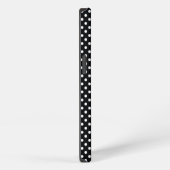 Etui iPhone 13 Noir à pois blancs (Côté droit)