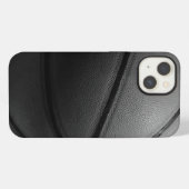 Etui iPhone 13 Noir Blanc Gros Plan Basketball (Verso Horizontal)