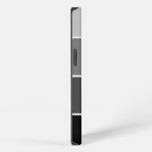 Etui iPhone 13 Noir et gris | Ombre Stripes avec script (Côté droit)