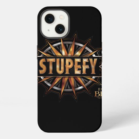 Etui iPhone 13 Noir & Or Stupefy Spell Graphisme (Verso)