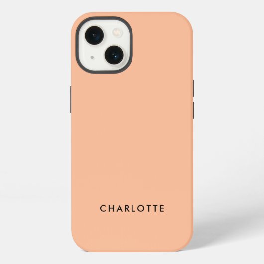 Etui iPhone 13 Nom de couleur solide Fuzz Peach (Verso)