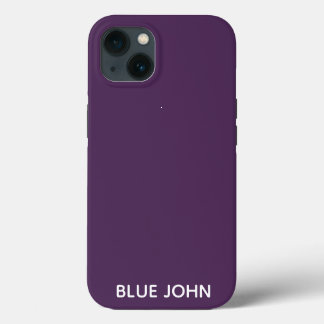 Etui iPhone 13 Nom de couleur violet bleu Jean Coque-Mate coque i