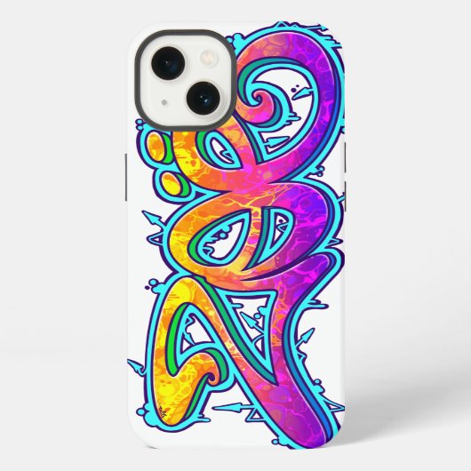 Etui iPhone 13 Nom du tag ZOE - (Verso)