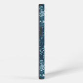 Etui iPhone 13 Nom manuscrit Teinte de bleu sarcelle avec effet p (Côté droit)