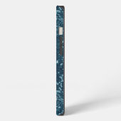 Etui iPhone 13 Nom manuscrit Teinte de bleu sarcelle avec effet p (Côté gauche)