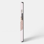 Etui iPhone 13 Nom Monogram Rose Sloth (Côté gauche)