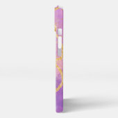 Etui iPhone 13 Nom monogrammé pailleté élégant (Côté gauche)