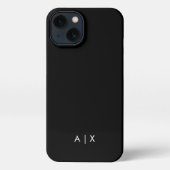 Etui iPhone 13 Nom simple de couple monogrammé (Verso)