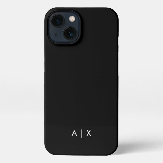 Etui iPhone 13 Nom simple de couple monogrammé (Verso)