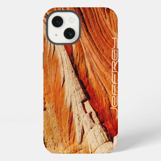 Etui iPhone 13 Nom sud-ouest robuste Brown Tan Abstrait (Verso)