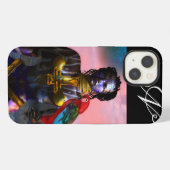 ETUI iPhone 13 NORA CYBER GUERRIER MONOGRAMME (Verso Horizontal)