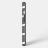 Etui iPhone 13 notes musicales blanches (Côté gauche)