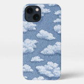 Etui iPhone 13 nuages enneigés (Verso)