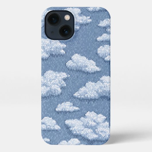 Etui iPhone 13 nuages enneigés (Verso)