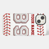Etui iPhone 13 Numéro de baseball Cool Stitched 89 (Verso Horizontal)