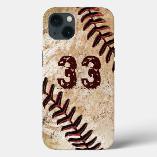 Etui iPhone 13 Numéro de maillot Cool Vintage Baseball Coques iPh