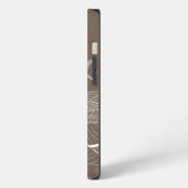 Etui iPhone 13 Nymphéas brun graphique (Côté gauche)