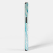Etui iPhone 13 Océan Bleu Et Blanc Abstrait (Côté droit)