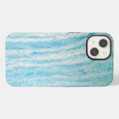 Etui iPhone 13 Océan Bleu Et Blanc Abstrait (Verso Horizontal)