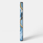 Etui iPhone 13 Oceanic Summer Waves Minimalistic With Initial (Côté gauche)