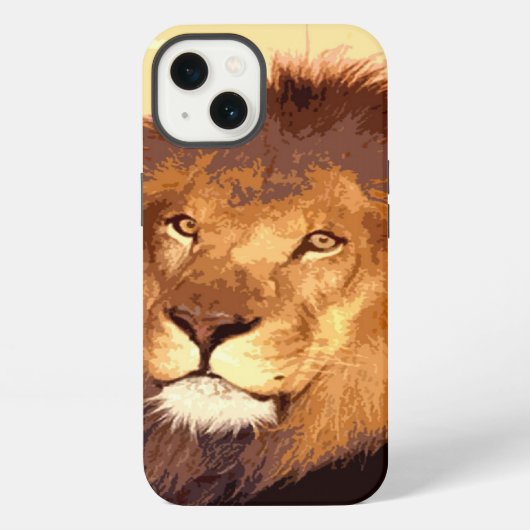 Etui iPhone 13 Œuvre d'art Lion (Verso)