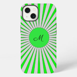 Etui iPhone 13 Oh Happy Day Monogramme Vert Éclaté