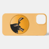 Etui iPhone 13 Oie au coucher du soleil - Art original de la faun (Verso Horizontal)