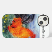 Etui iPhone 13 Oiseau Art Rooster Poulet Drôle (Verso Horizontal)