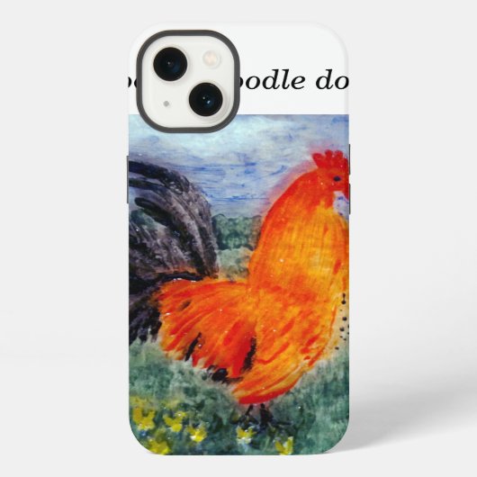 Etui iPhone 13 Oiseau Art Rooster Poulet Drôle (Verso)